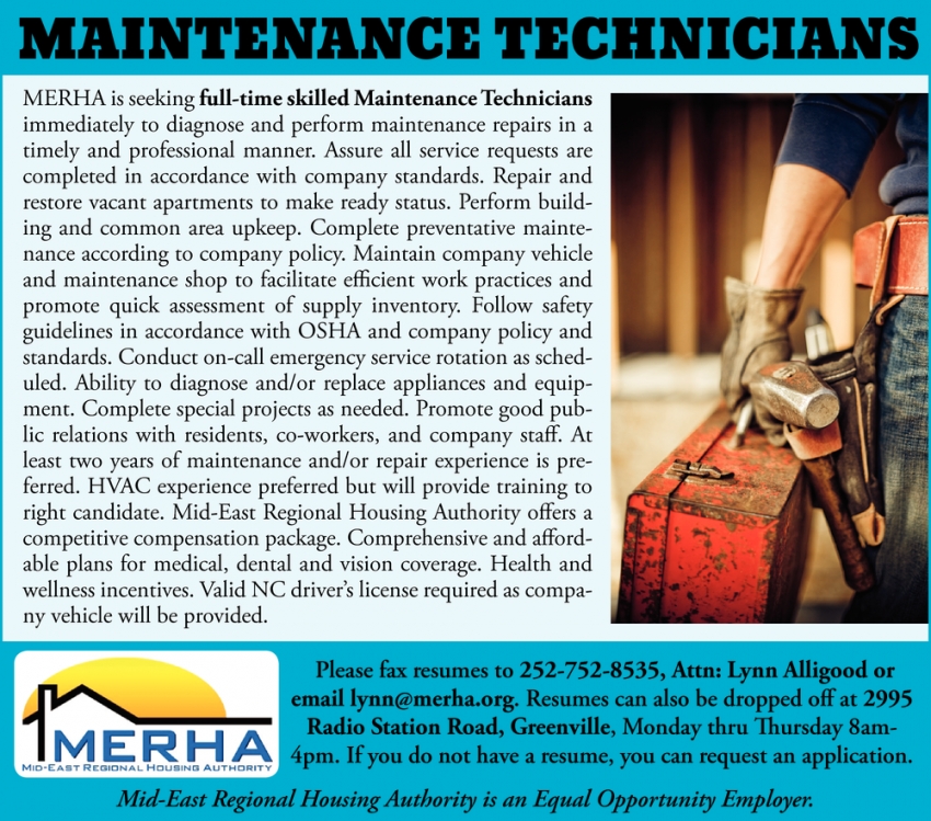 maintenance-technicians-mid-east-regional-housing-authority